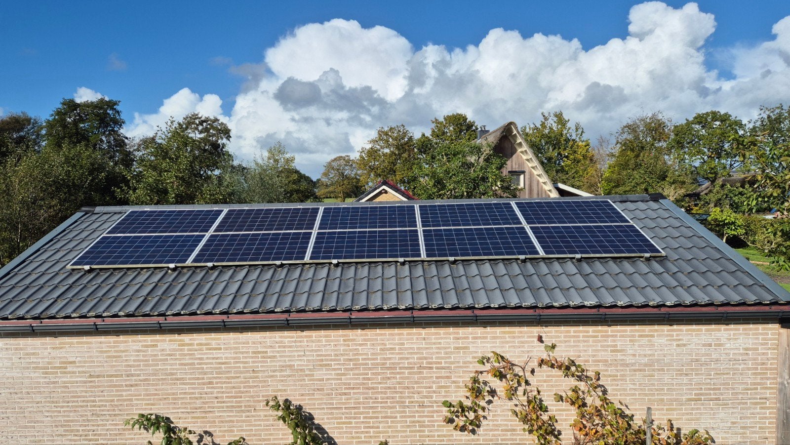 Zonnepanelen 10 x 225 Wp incl. omvormer, Doe-het-zelf en Verbouw, Ophalen, Gebruikt
