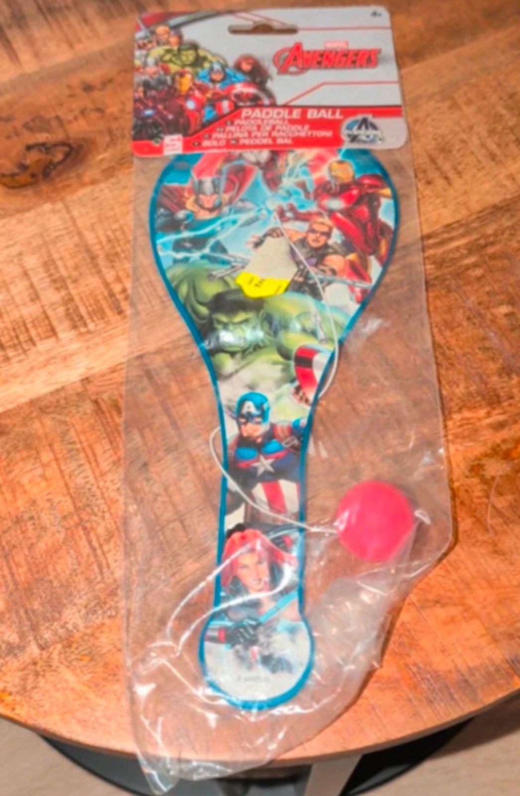 Avengers Paddle Ball met elastiek, Ophalen, Nieuw, Jongen of Meisje