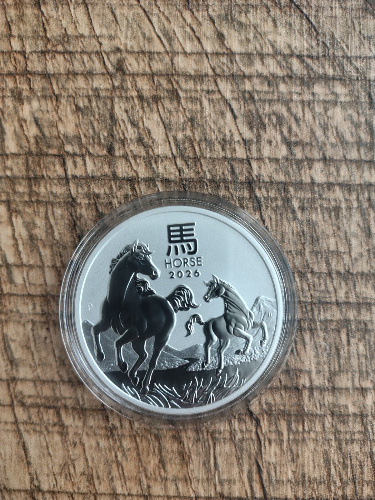 Lunar Munt 1 Oz Zilveren Munt Paard 2026 Charles III, Ophalen of Verzenden, Oost-Azië, Losse munt, Zilver