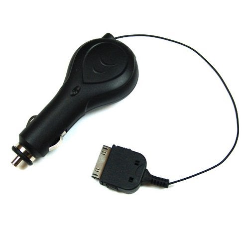 GSM autolader Apple iPhone 3G/3GS/4/iPod zwart kabelrol, Verzenden, Nieuw