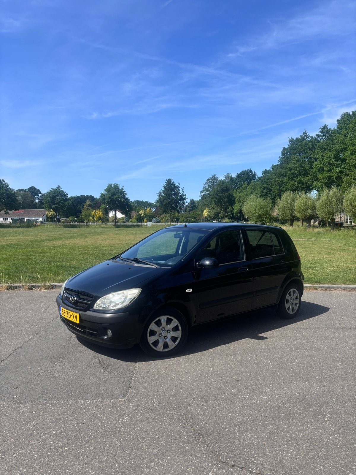 Hyundai Getz 1.4 5DRS 2008 Zwart |NIEUWE APK | AIRCO |DEALER, Auto's, Voorwielaandrijving, 450 kg, 40 €/maand, 4 cilinders