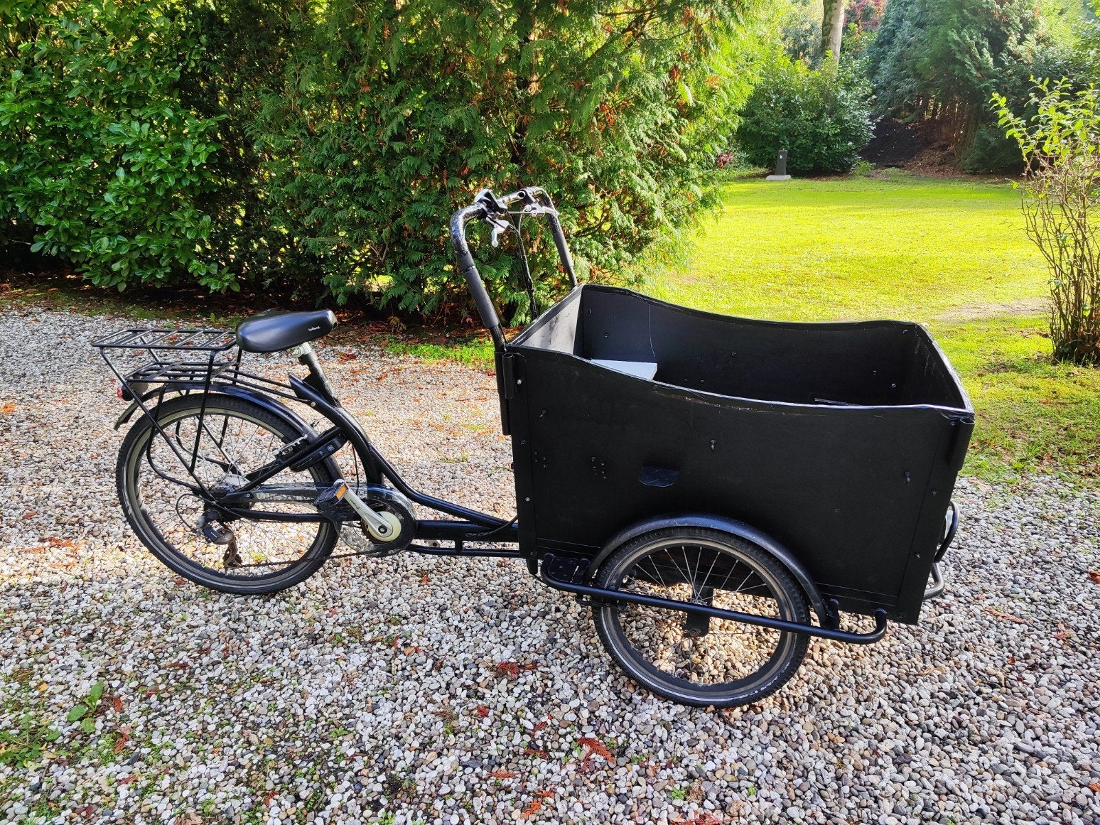 Bakfiets met 3 wielen en Shimano versnellingen, Gebruikt, Goederen, Trommelrem, Ophalen