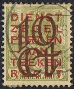 Nederland 1 zegel gestempeld uit 1923 NVPH nr. 132, Postzegels en Munten, Verzenden, T/m 1940, Gestempeld