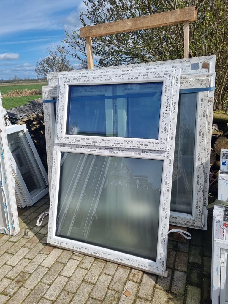 Kunststof kozijnen en deuren, Kunststof, Raamkozijn, Nieuw, Inclusief glas
