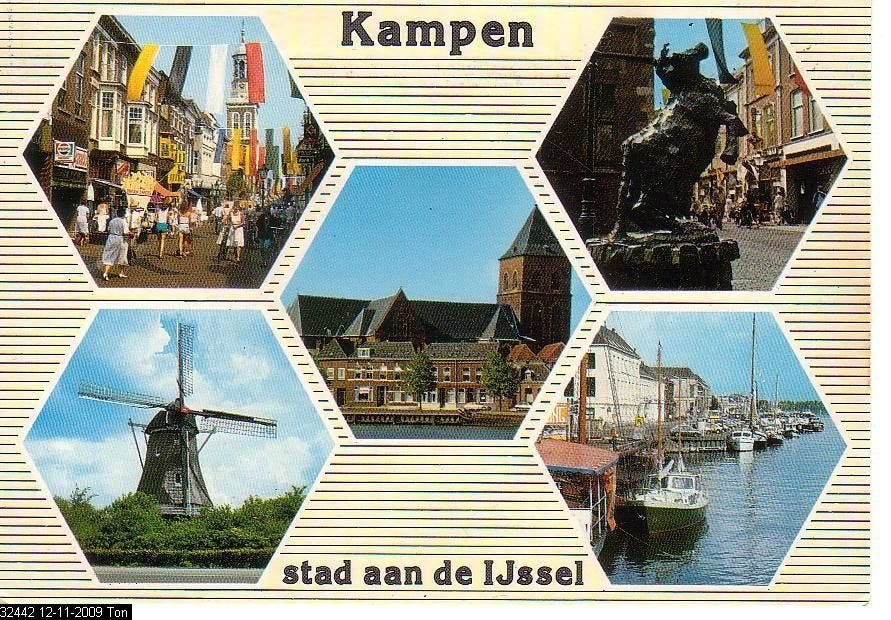 Ansichtkaart 	Kampen	5-luik, Verzenden, 1960 tot 1980, Gelopen, Overijssel
