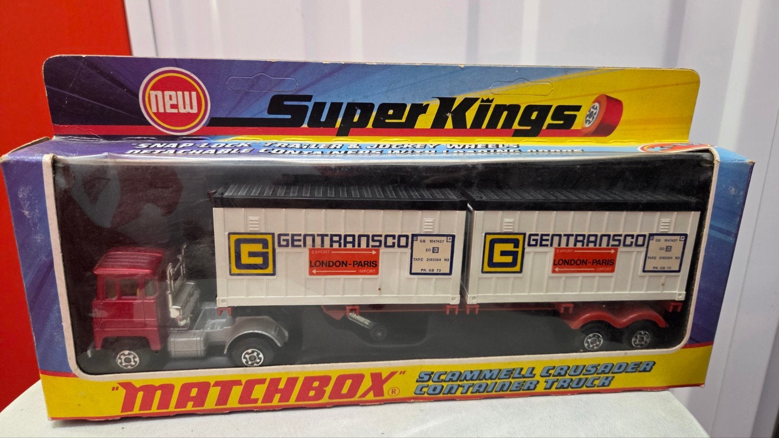 Matchbox Super Kings K-17 Scammell Crusader Containertruck, Ophalen of Verzenden, Zo goed als nieuw, Bus of Vrachtwagen