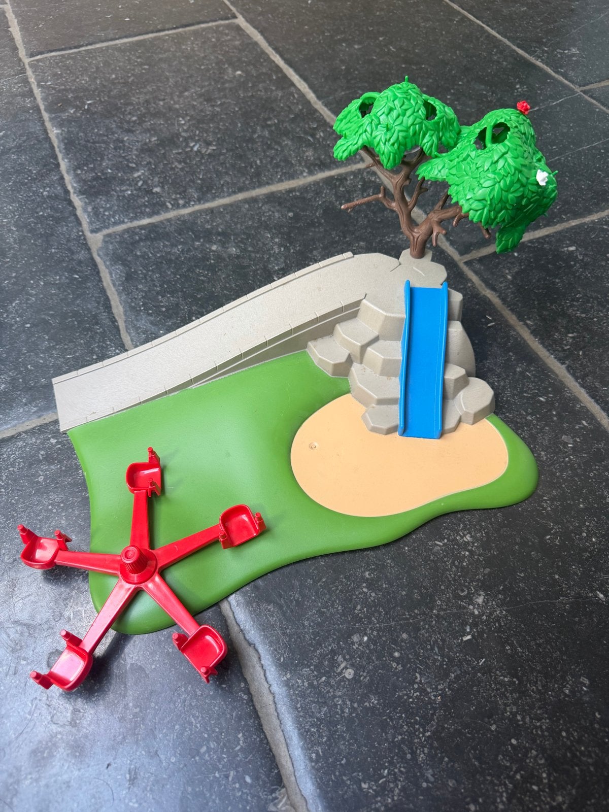 Playmobil speeltoestel met zandbak en glijbaan, Ophalen of Verzenden, Gebruikt, Glijbaan