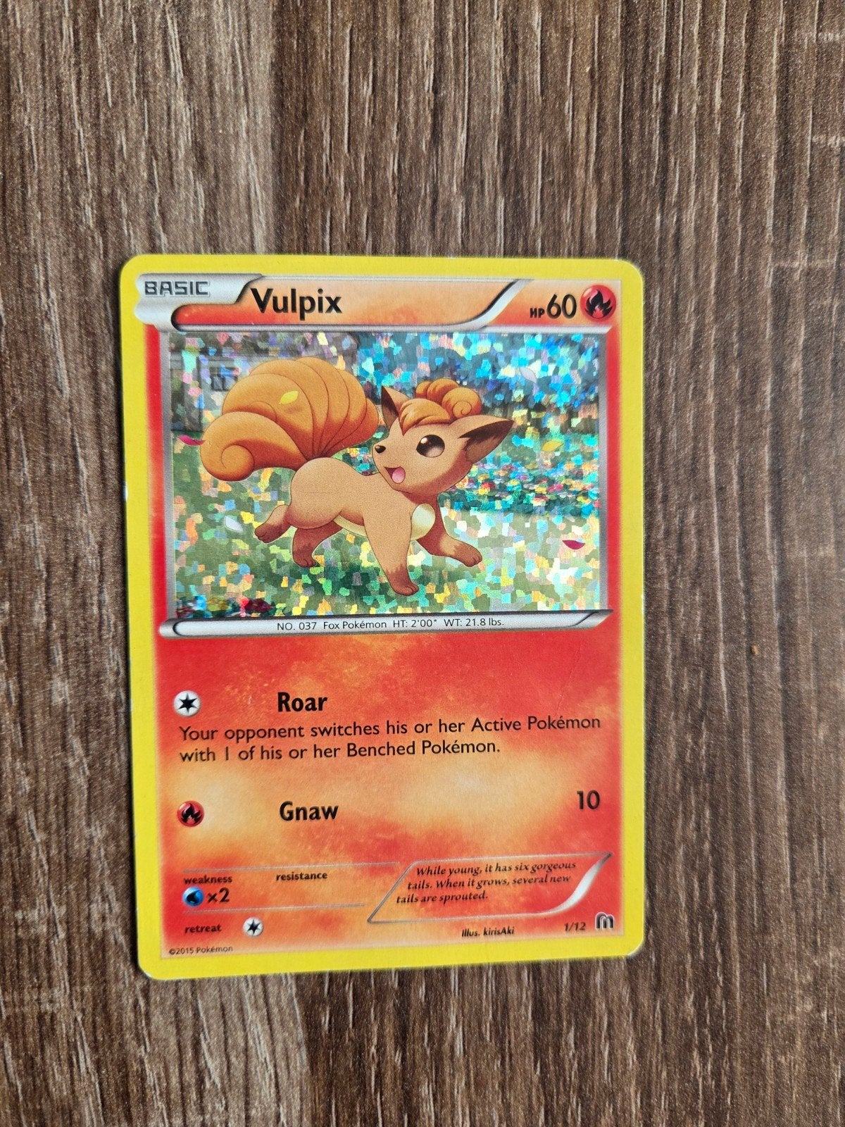 Vulpix holo McDonalds promo 2016, Ophalen of Verzenden, Gebruikt, Losse kaart, Foil