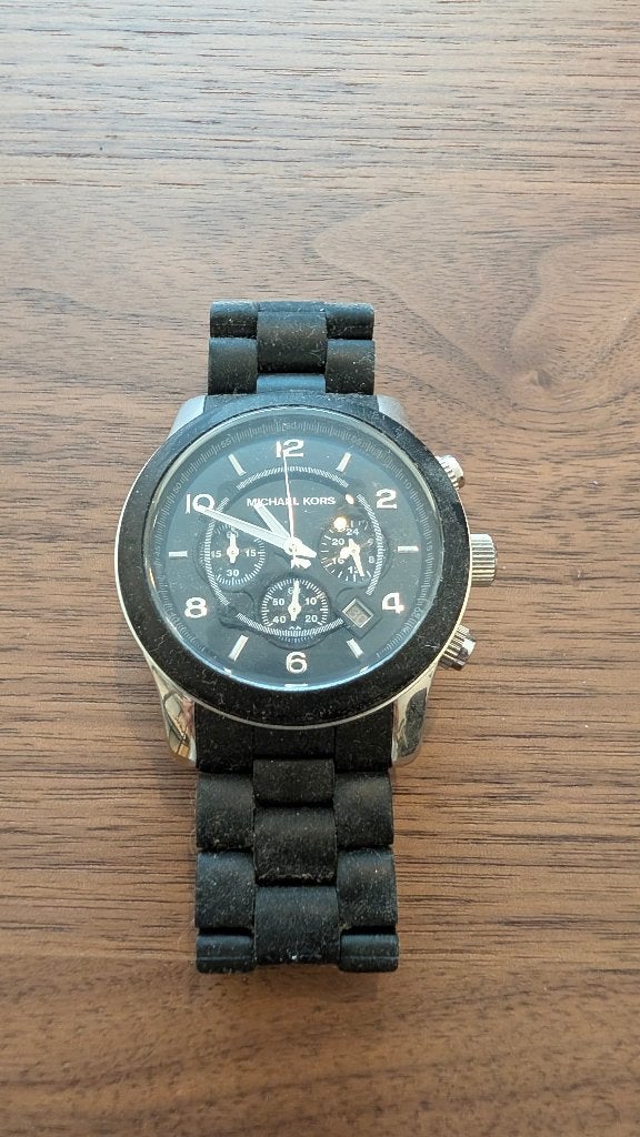Michael Kors horloge MK-8107 chronograaf zwart, Sieraden, Tassen en Uiterlijk, Horloges | Heren, Overige merken, Gebruikt, Staal