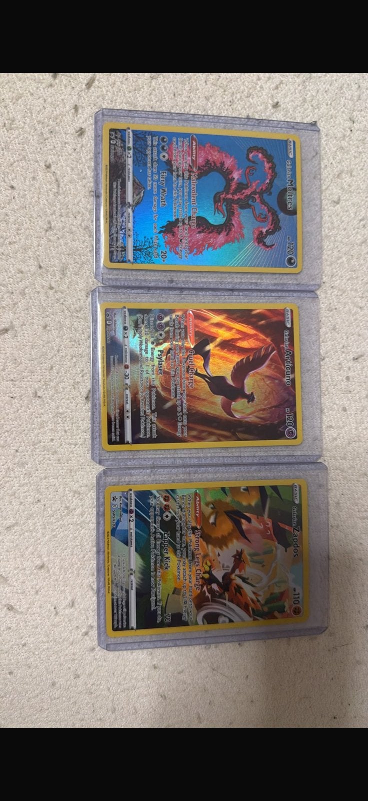 Moltres, zapdos, articuno swsh282/283/284, Ophalen of Verzenden, Zo goed als nieuw