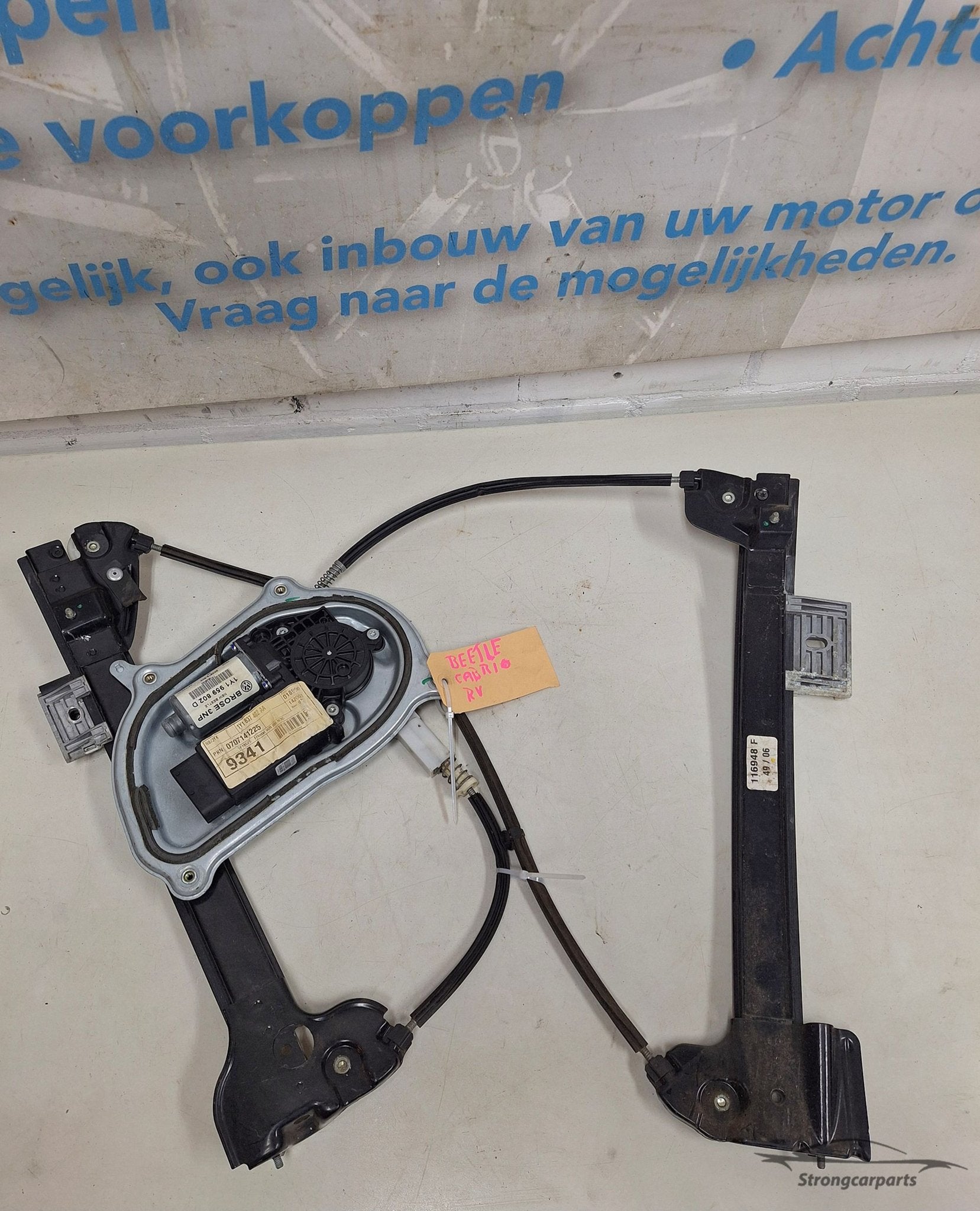 Raammechanisme VW New Beetle Cabrio 1Y1959802D rechts voor, Auto-onderdelen, Gebruikt, -, Volkswagen, -