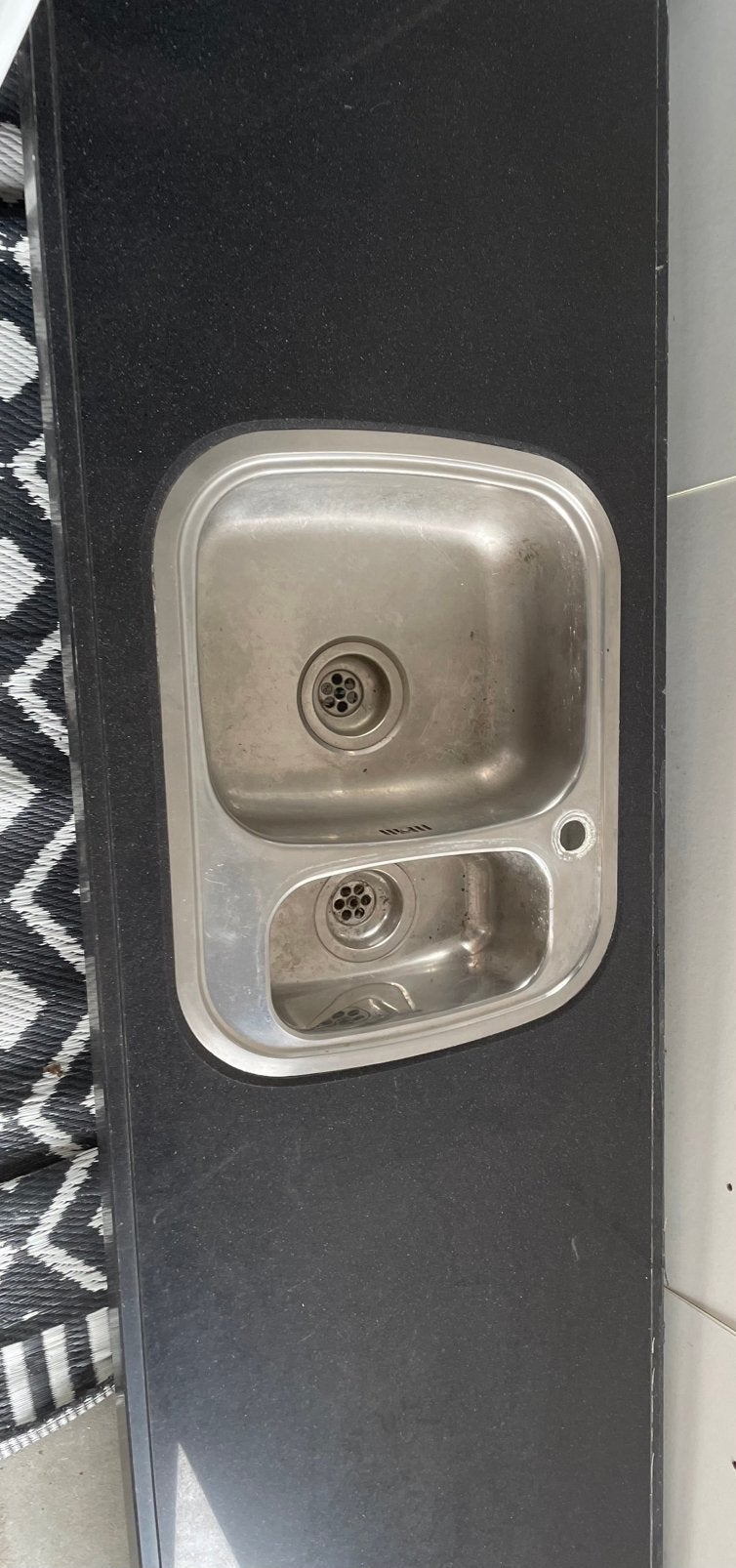 Aanrechtblad incl.spoelbak 260x60x18 (graniet), Huis en Inrichting, Keuken | Keukenelementen, Ophalen of Verzenden, Zo goed als nieuw