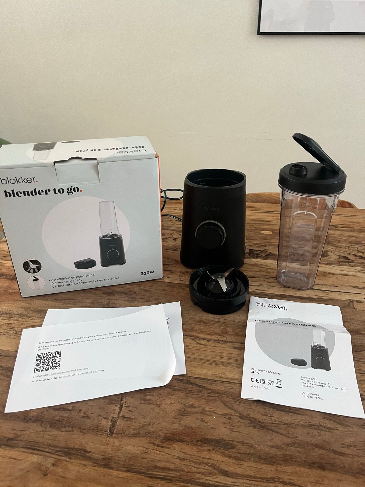 Blokker Blender To Go - Compact en Handig voor Onderweg, Witgoed en Apparatuur, Blenders, Ophalen of Verzenden, Zo goed als nieuw