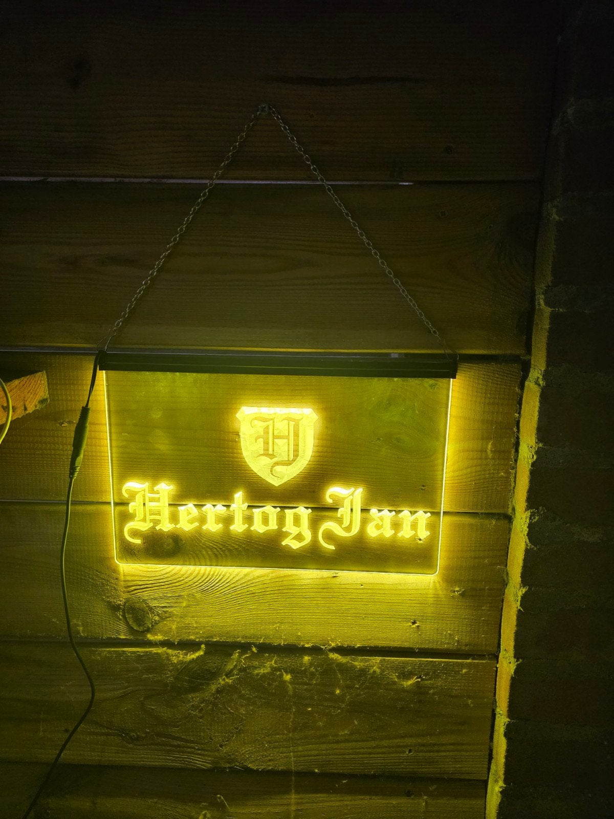 Hertog-Jan ledbordje  .. leuk voor mancave, Verzamelen, Ophalen of Verzenden, Nieuw, Reclamebord, Plaat of Schild, Hertog Jan