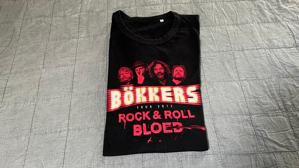Bökkers Tour 2017 Rock & Roll Bloed T-shirt Maat L, Ophalen of Verzenden, Kleding