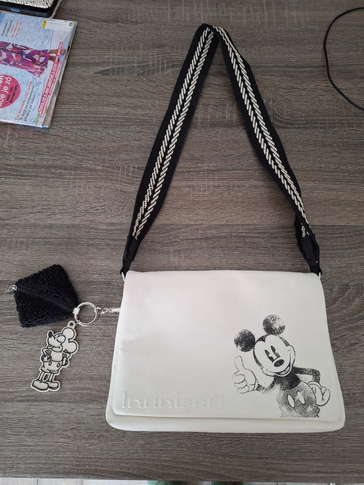 desigual mickey mouse tas, Ophalen of Verzenden, Zo goed als nieuw, Zwart