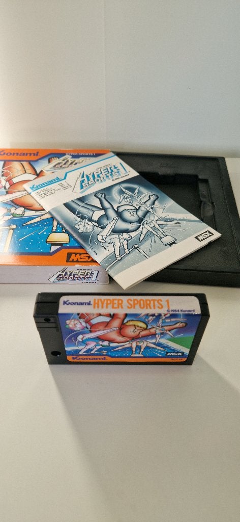 MSX Konami Hyper Sports 1 RC715 1984 compleet in doos, Ophalen of Verzenden