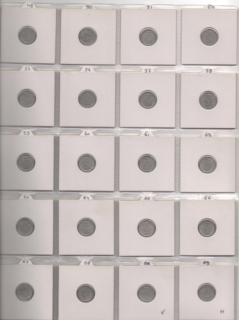 Dubbeltje Juliana periode, Postzegels en Munten, Munten | Nederland, Ophalen of Verzenden, Koningin Juliana, 10 cent, Losse munt