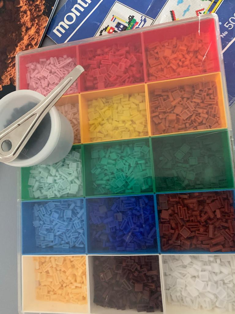 Monti Mozaïk knutselset met diverse kleuren en patronen, Ophalen, Gebruikt, Overige thema's, Meerkleurig