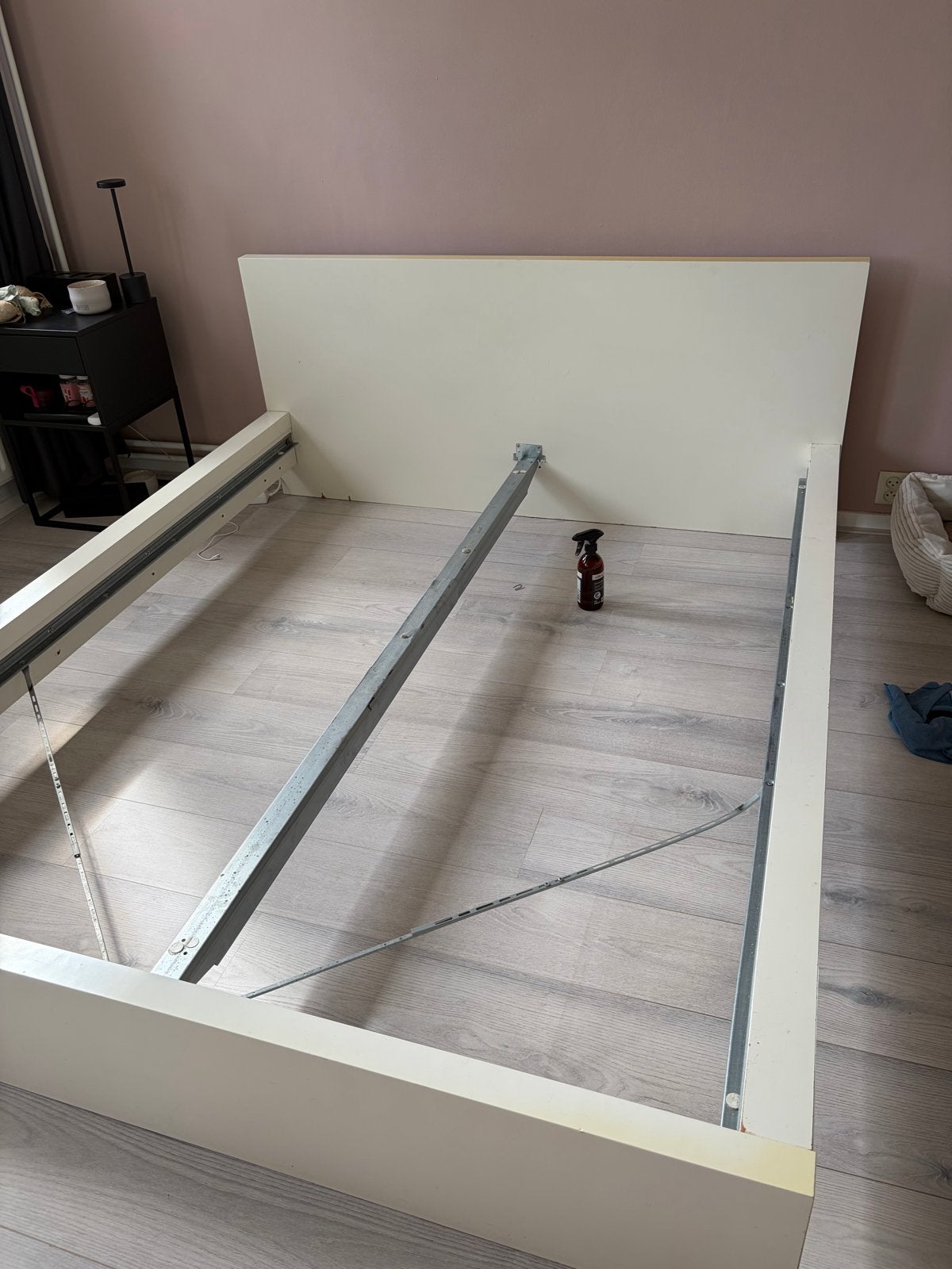 IKEA Malm bedframe 160x200 cm met lattenbodem, Huis en Inrichting, Slaapkamer | Bedden, Ophalen, Gebruikt, Wit, Tweepersoons