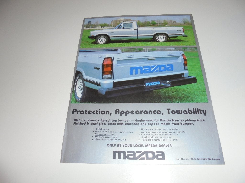 leaflet Mazda B-series step bumper accessoirie, Ophalen of Verzenden, Gelezen, Mazda