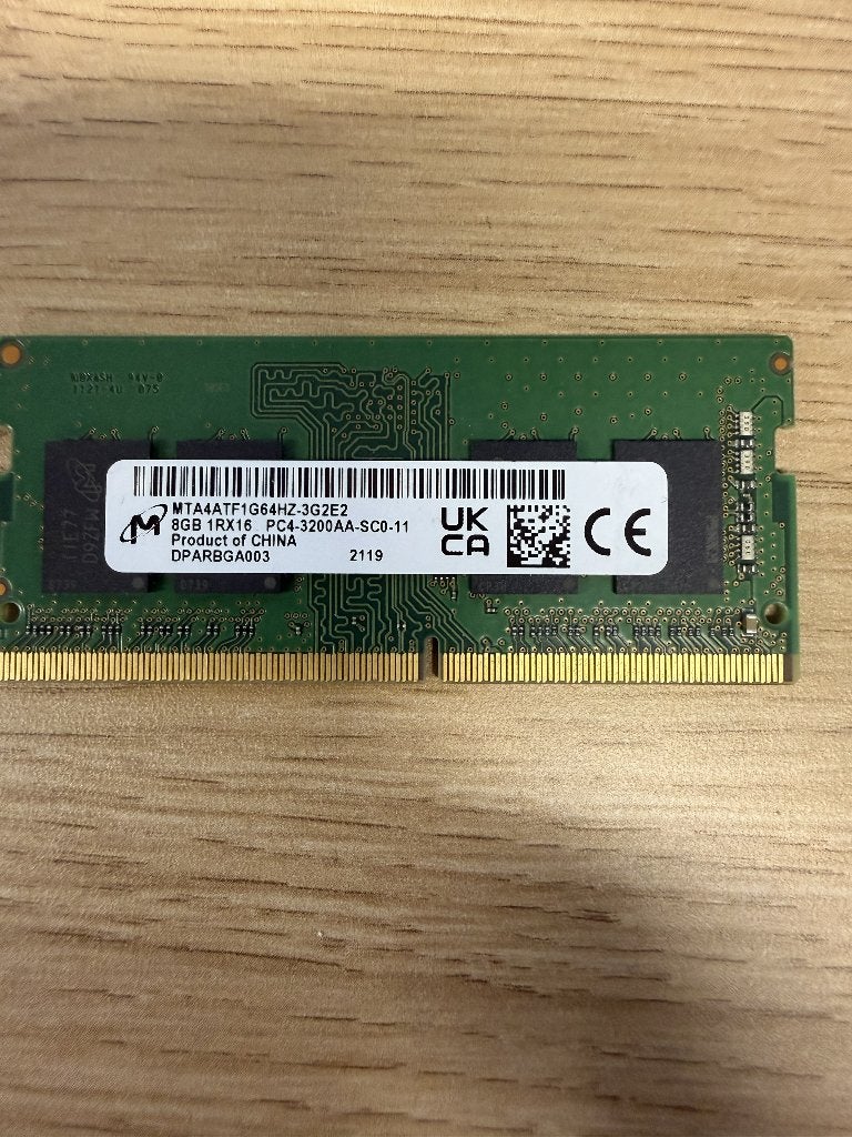 Micron 8GB DDR4 3200MHz Laptop Geheugen SO-DIMM, Gebruikt, DDR4, 8 GB, Ophalen of Verzenden