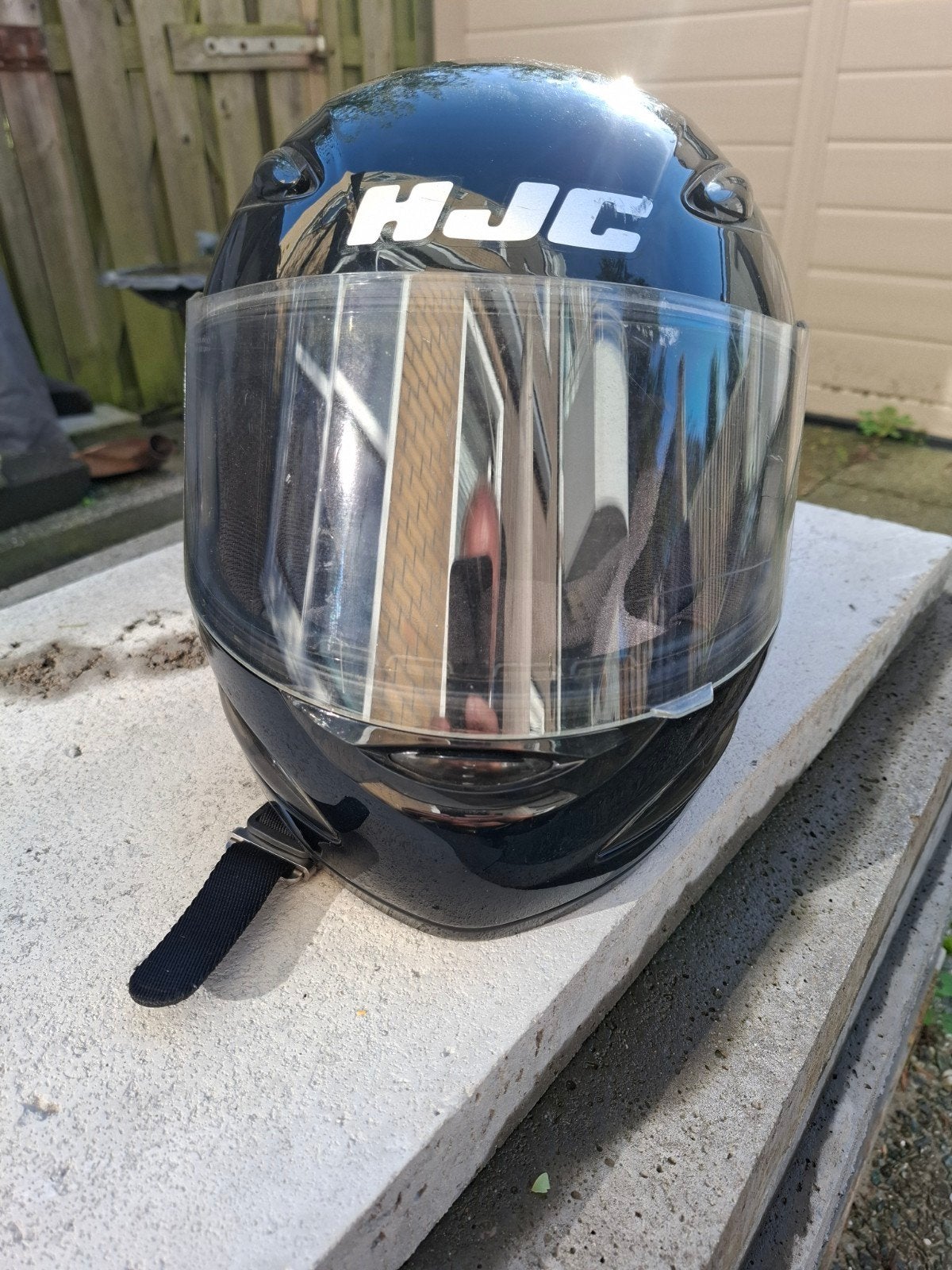 HJC motorhelm maat S - Zwart, met lichte gebruikssporen, HJC, Ophalen of Verzenden, Integraalhelm, S
