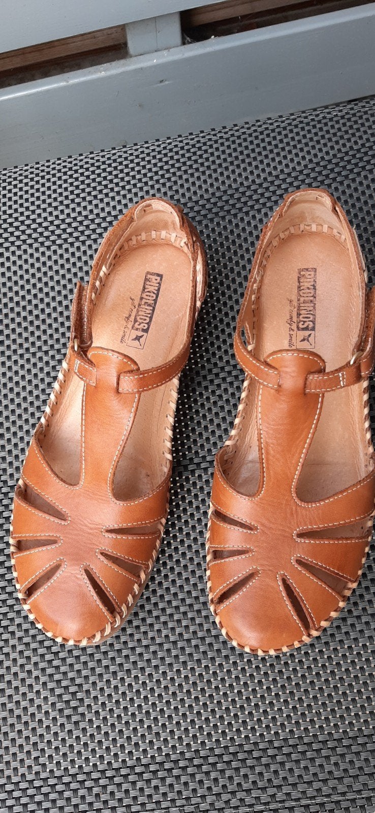 Pikolinos leren sandalen - Maat 39, Bruin, Zo goed als nieuw, Pikolinos, Sandalen of Muiltjes