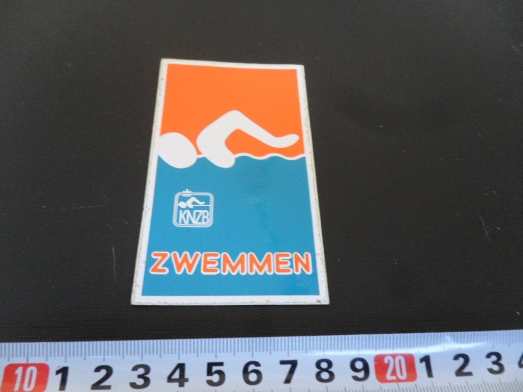 sticker KNZB Zwemmen  GZ203, Ophalen, Zo goed als nieuw
