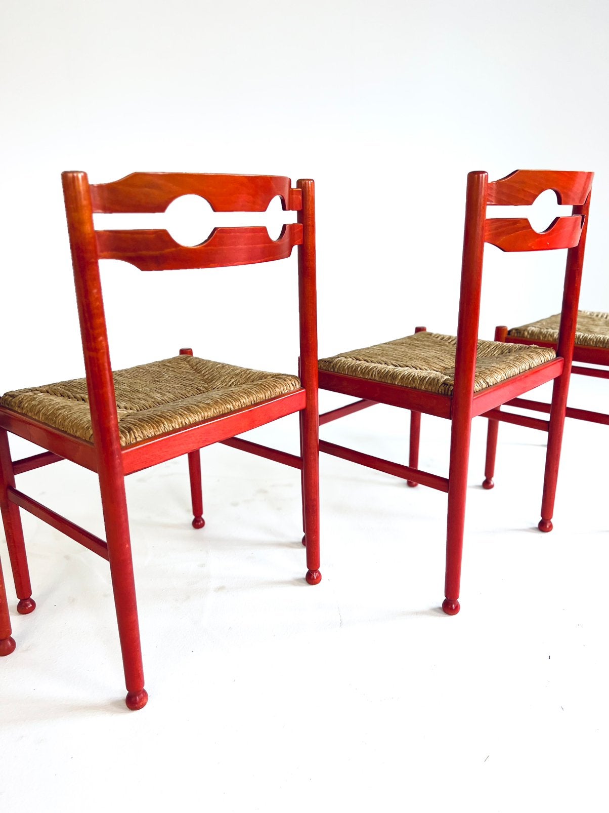 Set van 4 vintage Rush eetkamerstoelen ‘70, Zo goed als nieuw, Vier, Nvt, Nvt