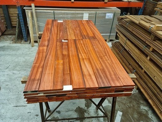 8.88 m2 Hardhout- Rhombus profiel - geschaafd / - nr: HP729, Ophalen, Planken, Nieuw, Hardhout