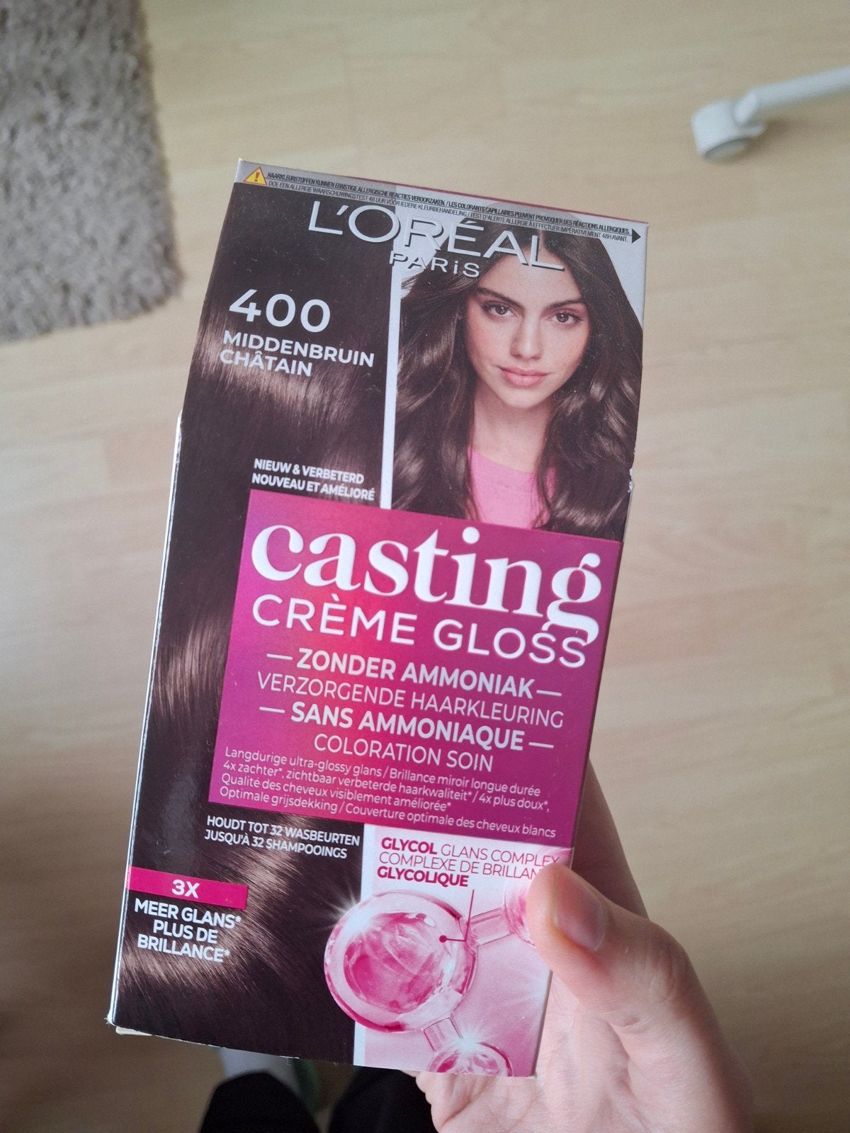 L'Oréal Casting Crème Gloss 400 Middenbruin Haarkleuring, Ophalen, Nieuw, Haarverzorger of -hersteller
