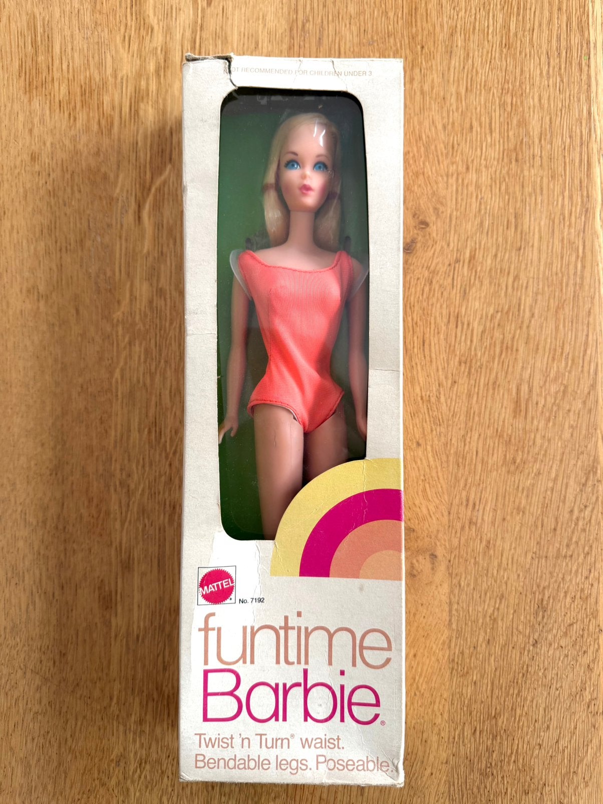 Vintage barbie funtime 1974 mattel retro 70s oude pop, Ophalen of Verzenden, Zo goed als nieuw, Pop
