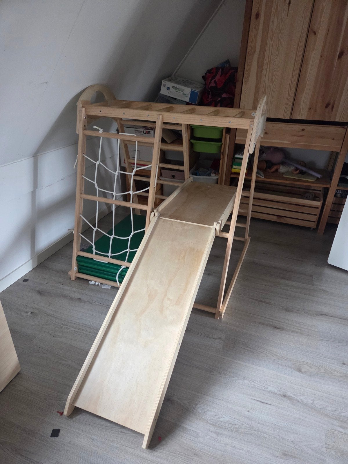 Montessori Klimrek met glijbaan 180x100x115cm (lxbxh), Ophalen, Zo goed als nieuw, Overige typen