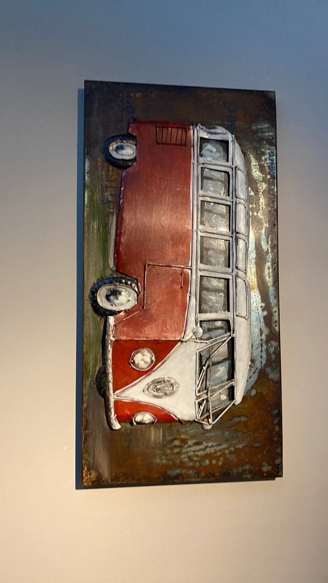 VW bus schilderij, Ophalen
