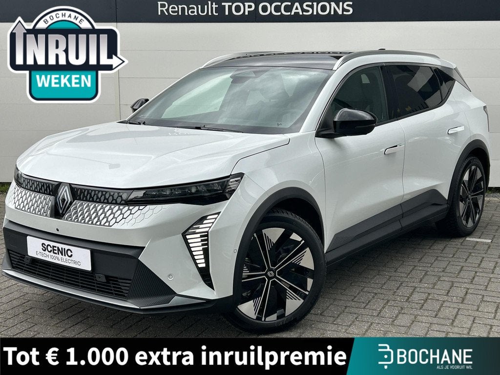 Renault Scenic E-Tech EV87 long range techno | Light & Sound, Huisgarantie, Met garantie (alle), Leder en Stof, Wit
