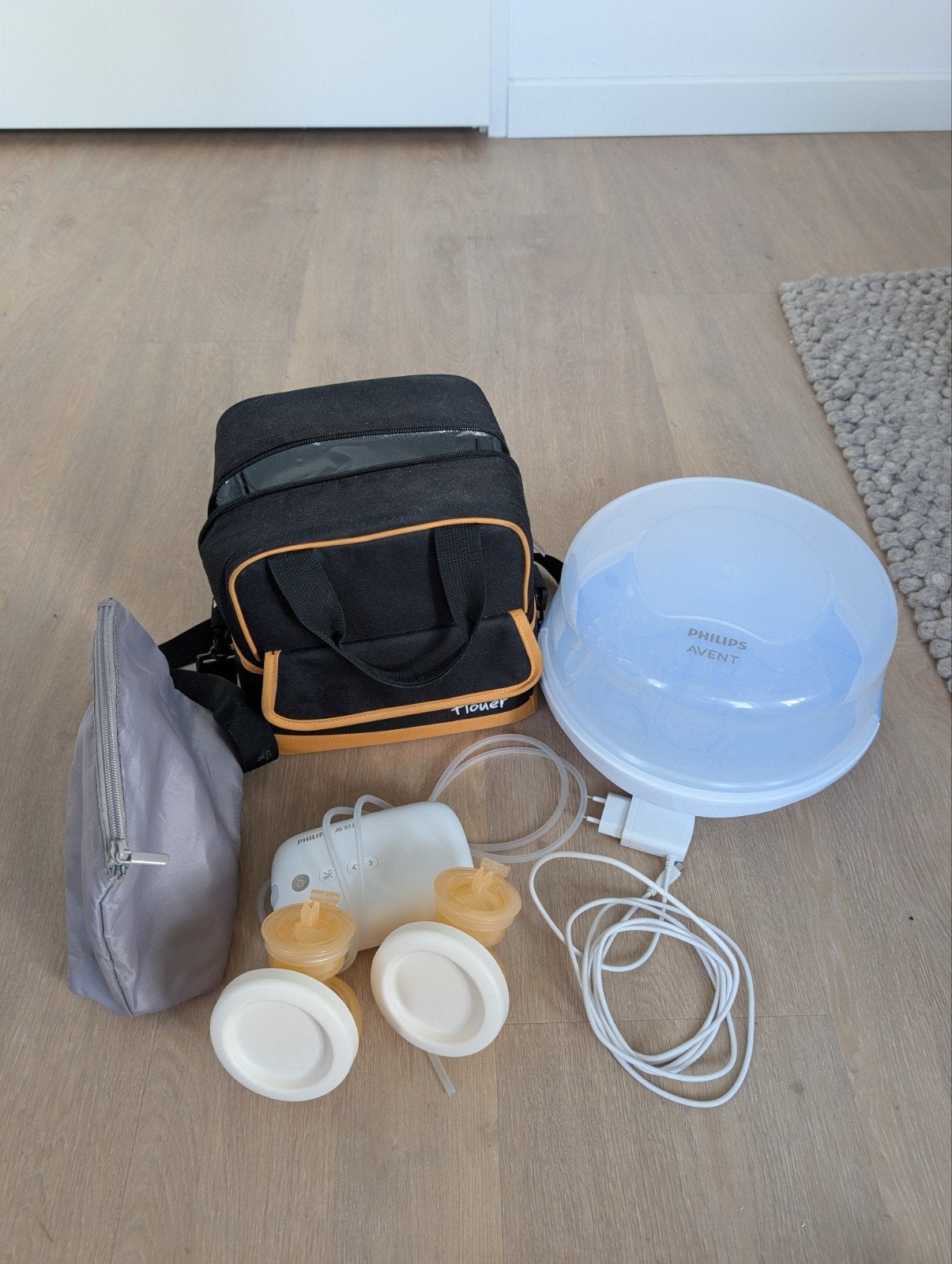 Philips Avent Dubbele Borstkolf SCF398/31 + Sterilisator, Kinderen en Baby's, Babyvoeding en Toebehoren, Draagbaar, Gebruikt, Borstkolf