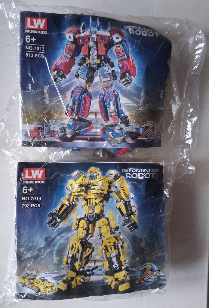 LW Building Blocks Deformatie Robot Optimus Prime&Bumblebee, Ophalen of Verzenden, Nieuw, Overige merken