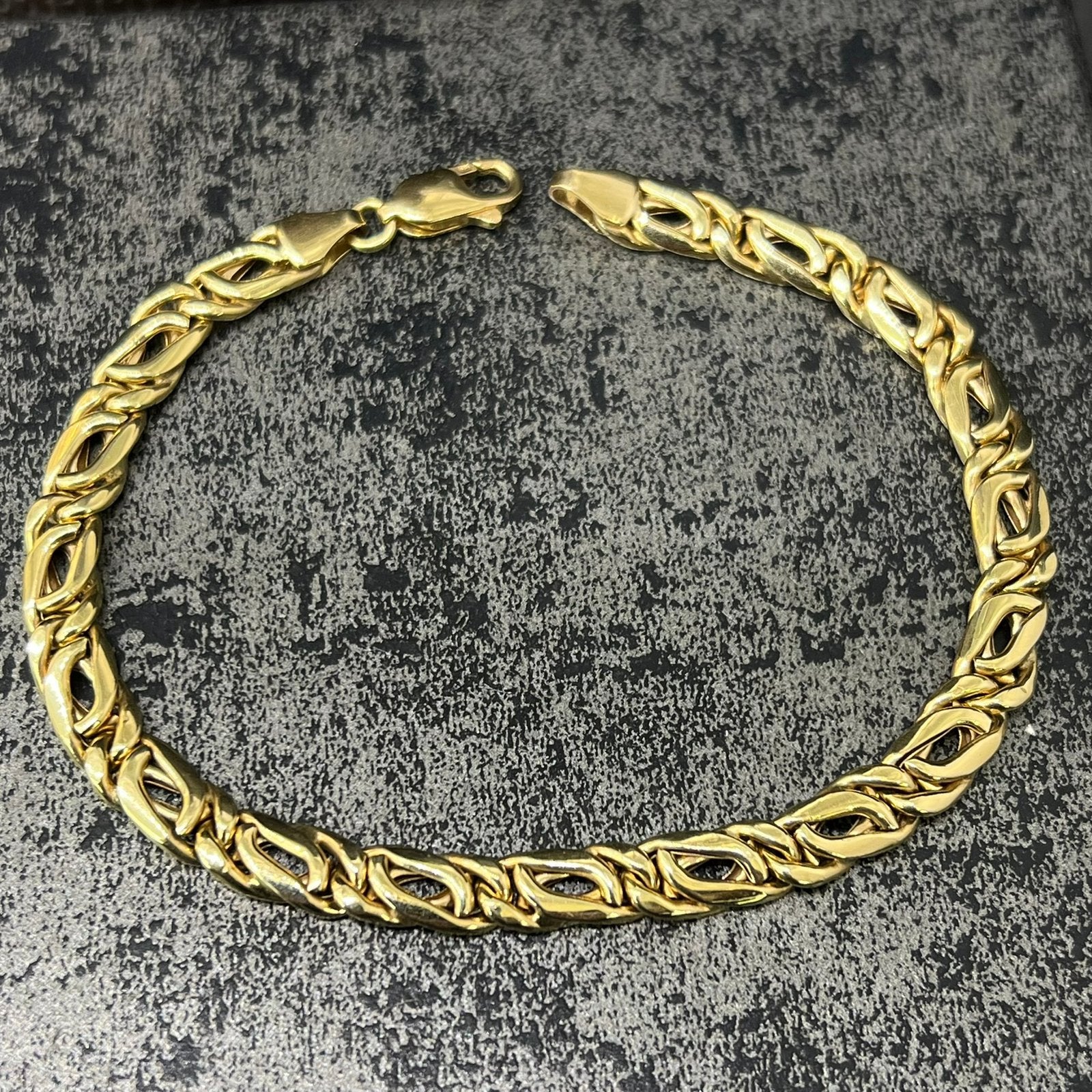 14k gouden armband prachtig valkenoog schakel, Ophalen of Verzenden, Nieuw, Goud