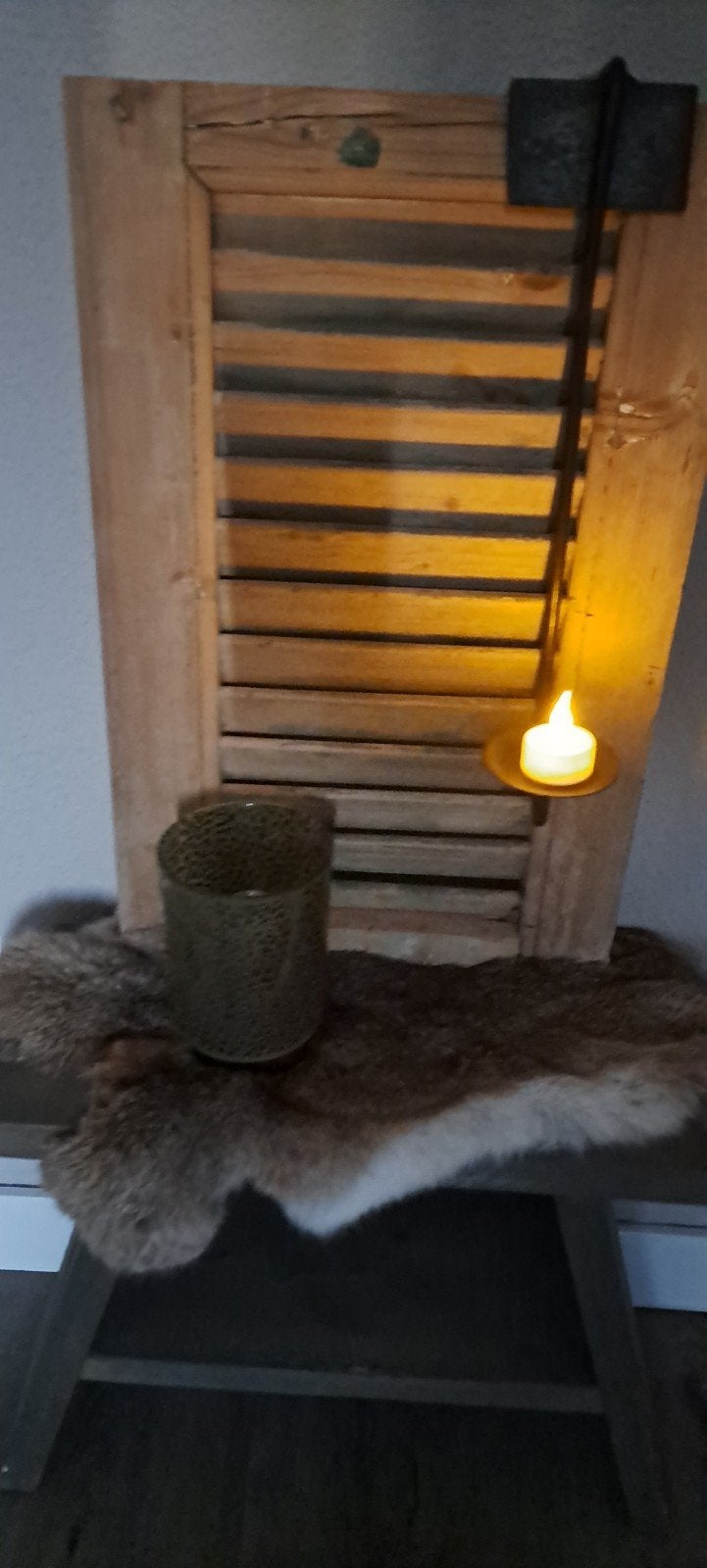Louvre luik en  evt accessoires en haltafel Alles als nieuw, Hout, Ophalen of Verzenden, Bruin, Landelijk