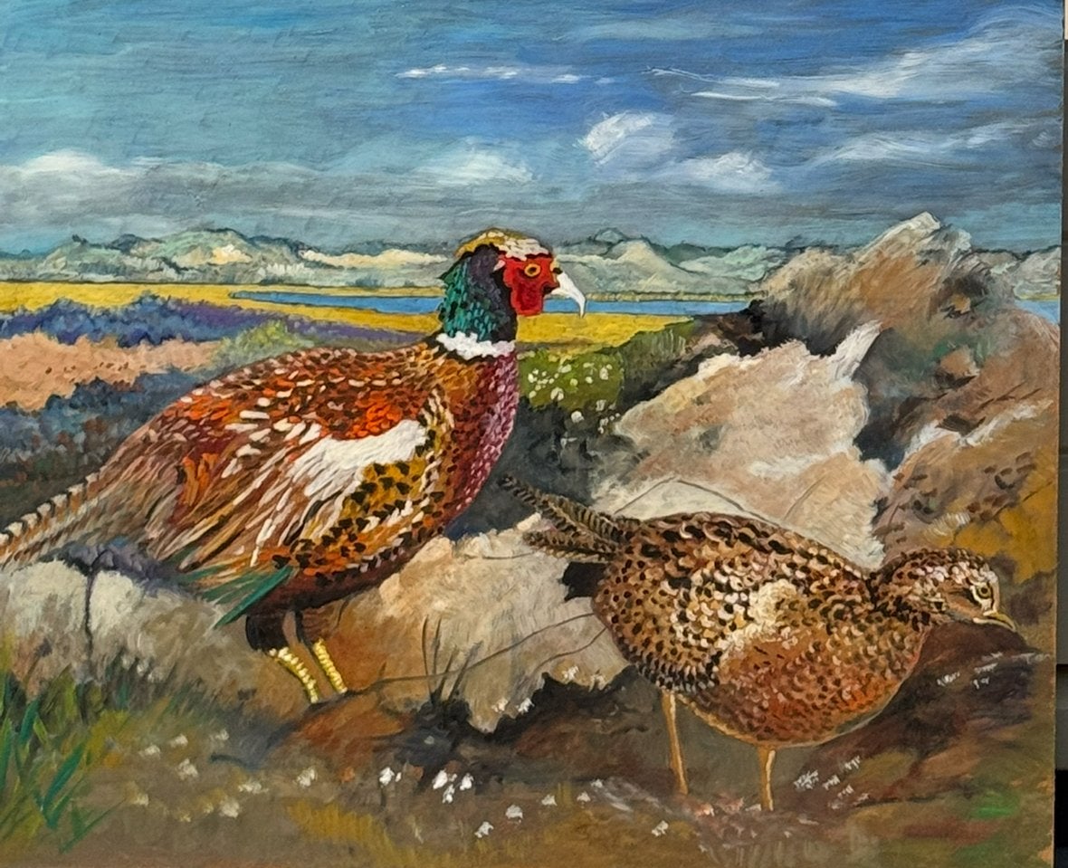 Schilderij fazanten, Ophalen