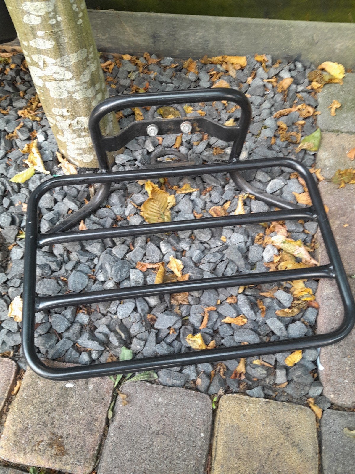 Zwart transportrek / bakkersrek voor aan  fiets /stuur, Ophalen, Gebruikt