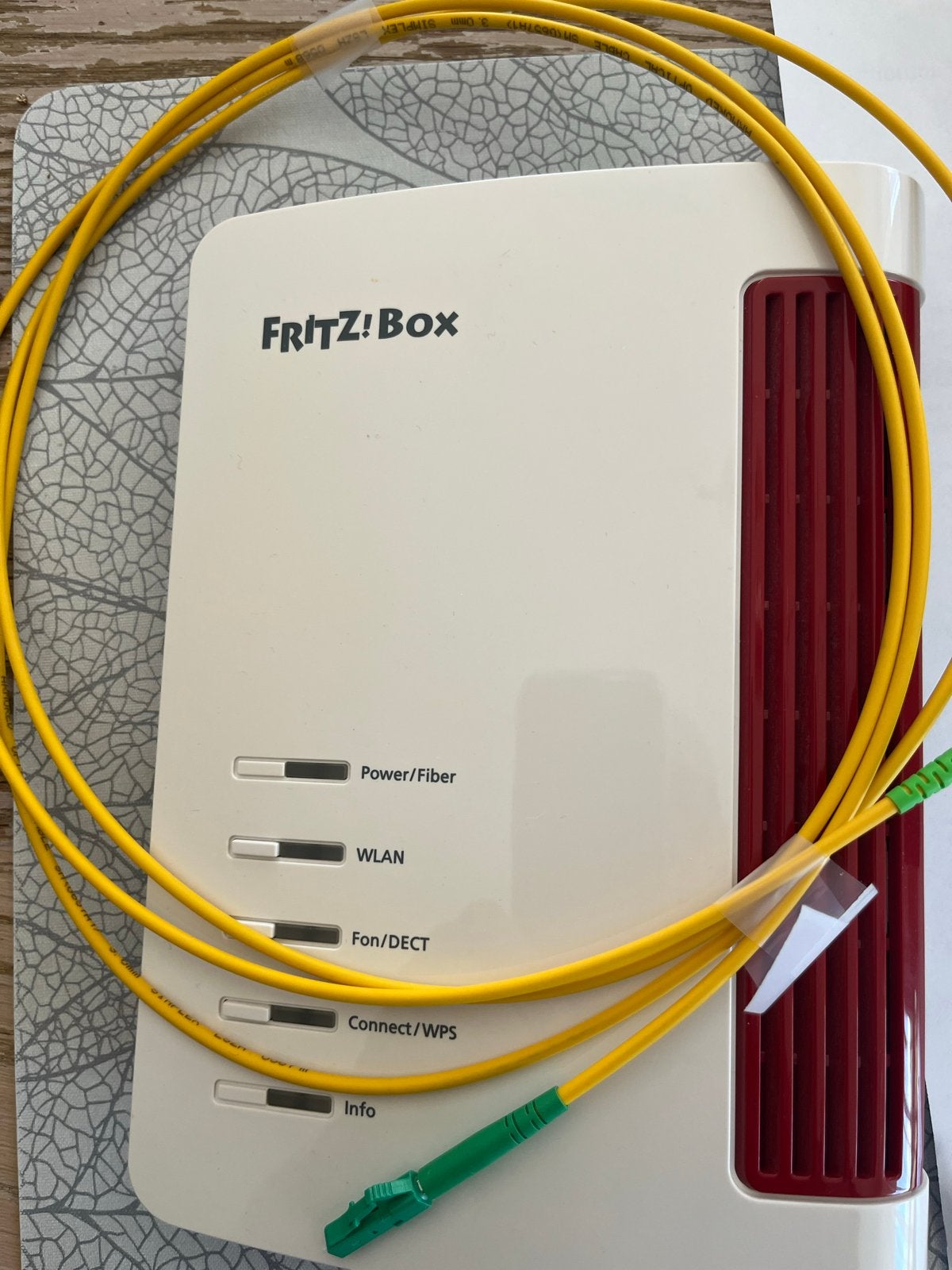 FRITZ!Box Router met glasvezelkabel, Computers en Software, Routers en Modems, Ophalen, Zo goed als nieuw, Router