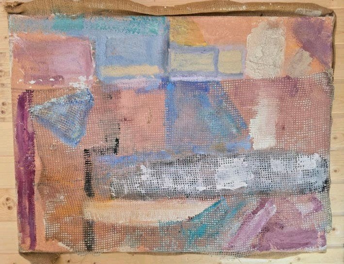 Zeer groot mixed-media werk P.C. Kuiper 100 x 75 cm, Ophalen of Verzenden