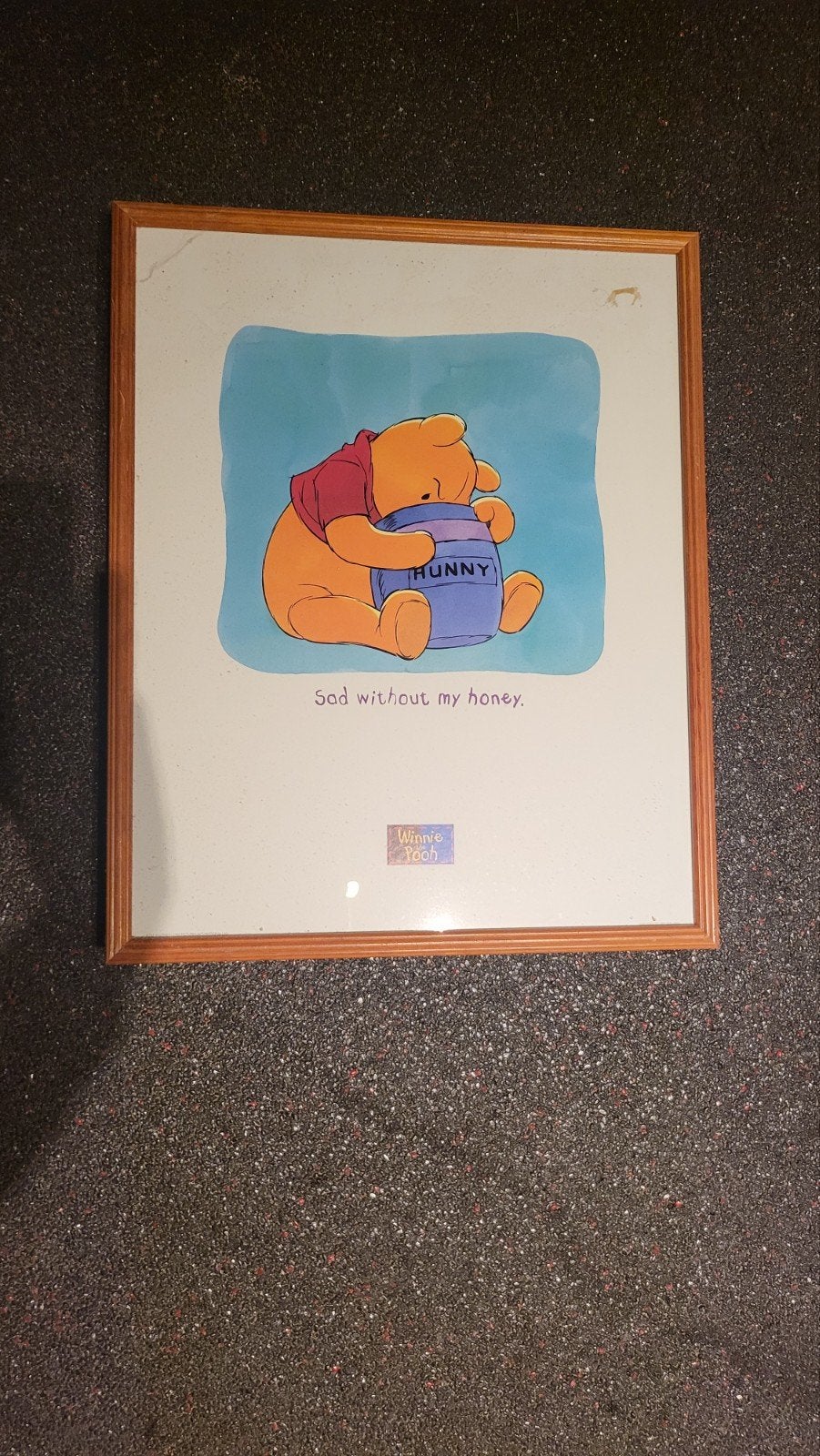 Winnie de Poeh Lijst/ Poster - Sad without my honey, Ophalen, Gebruikt, Minder dan 50 cm, Foto of Poster