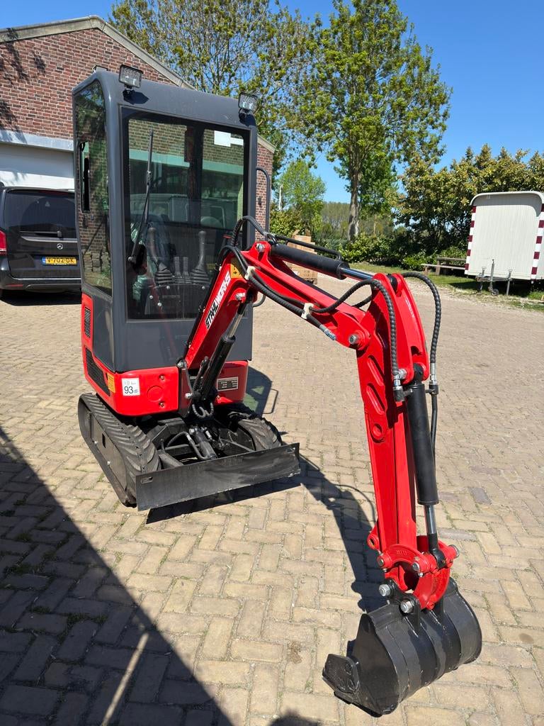 Minigraver diesel stahlworks 1 ton cabine nieuw 1100kg, Ophalen, Graafmachine