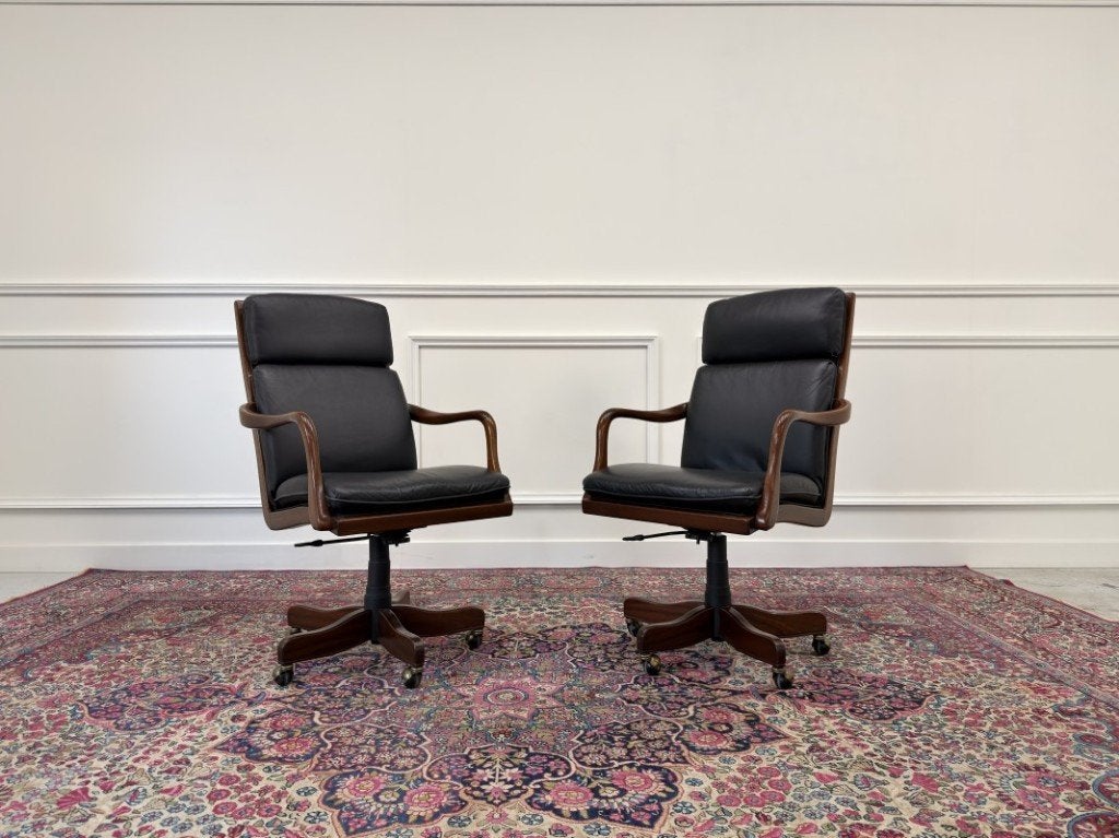 Set Klassiek Engelse Chesterfield Bureaustoelen, Ophalen of Verzenden