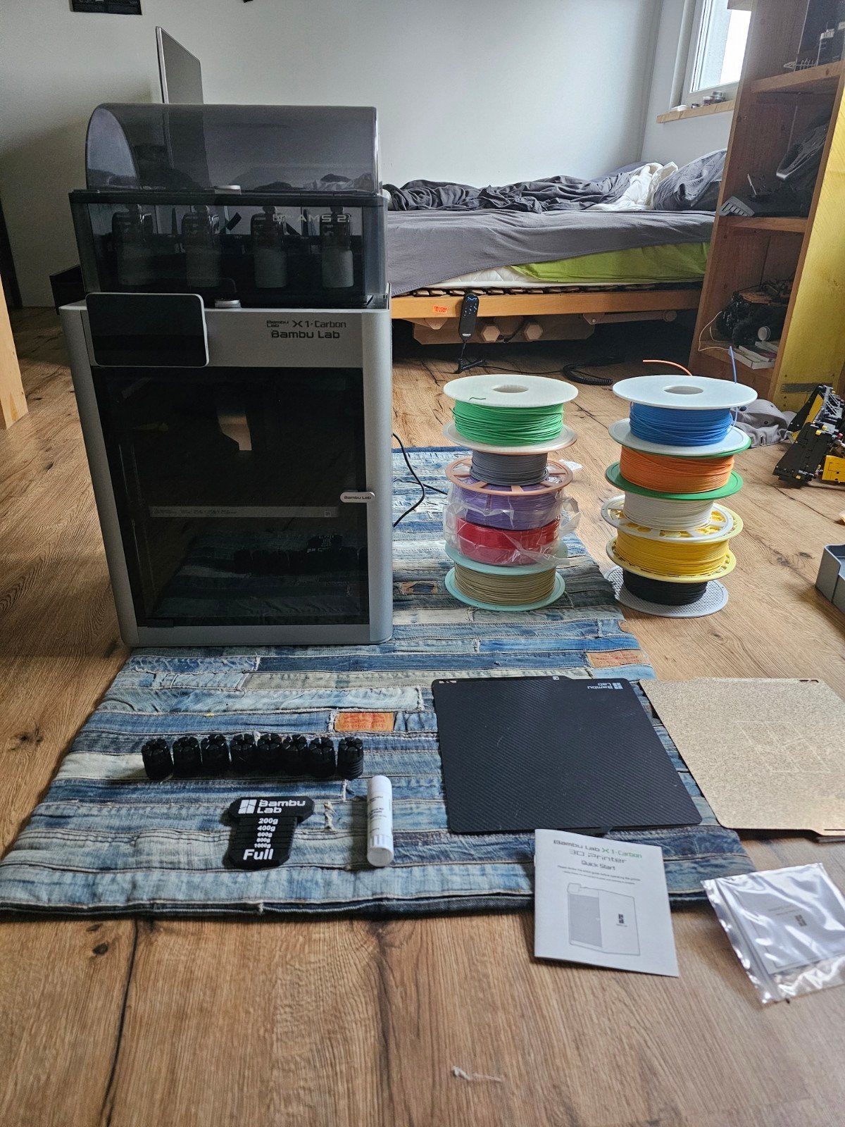3d pribter Bambu Lab X1-Carbon 3D-printer met AMS en veel fi, Ophalen of Verzenden, Zo goed als nieuw, Filament, Ingebouwde Wi-Fi
