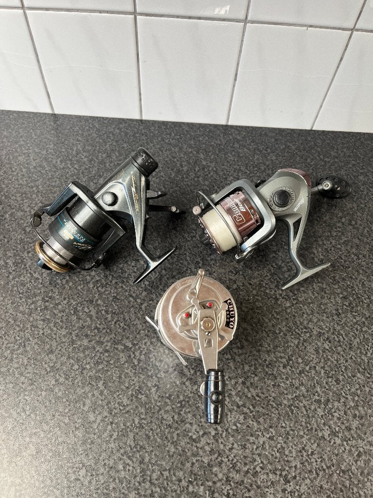 3 vismolens . Techno Runner  , Albatros , Chuyo 3600, Ophalen of Verzenden, Gebruikt, Molen