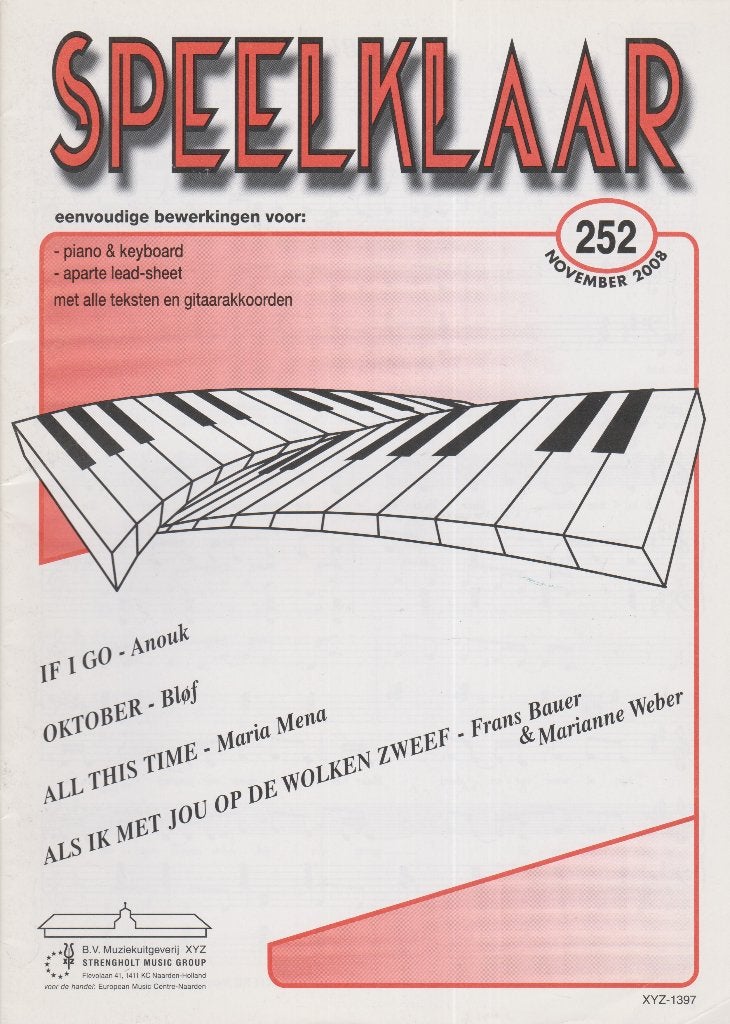 SPEELKLAAR 252 – NOVEMBER 2008, Gebruikt, Ophalen of Verzenden, Artiest of Componist, Piano